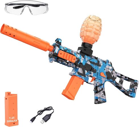 Gel Splatter Blaster, Electric Auto Splatter Ball Toy, 12 Rs Per Seconds, Rechargeable Batteries, Outdoor Activities Team Game Toy for Age 12+ Year Up in Saudi Arabia