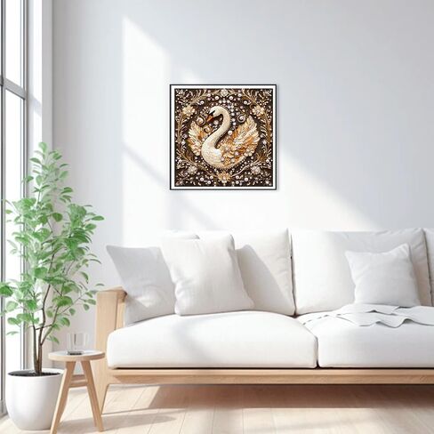 Keyifa Diamond Art The Cross Diamond Painting Kits للبالغين ، مجموعة طلاء الماس القديمة ذات الراين ذات الشكل الخاص مع الأدوات ، حفر الحفر الجزئية الحافظة لديكور الجدار المنزلي 12x12 بوصة in Kuwait