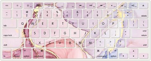 IVY Colored Marble Case for MacBook Air 15 with M2 (Models: A2941) Hard Shell Case with Keyboard Cover Set - E in Kuwait