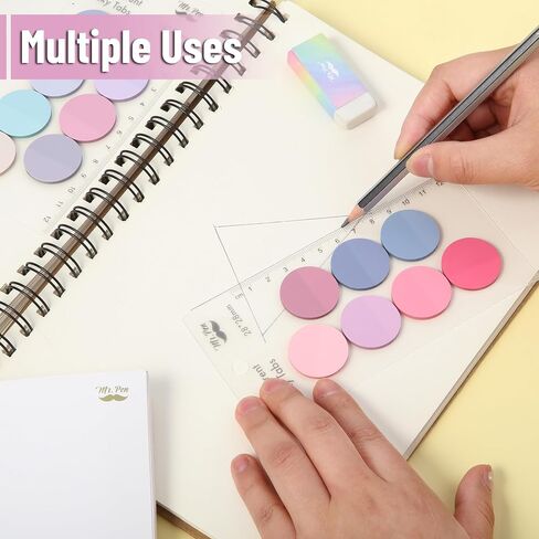 Mr. Pen- Transparent Sticky Note Set, 560Sheets, Colorful, Round Transparent Sticky Notes Set, Bible Sticky Notes Clear Sticky Notes Transparent, Bible Notes, Transparent Sticky Notes for Bible Study in Kuwait
