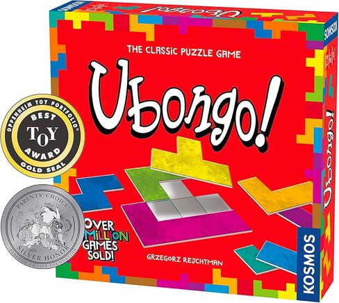 Ubongo The Brain Game to Go | Thames & Kosmos | Fast-Paced, Addictive, and Easy-to-Learn | Convenient Self Contained Carrying Case | Solo Geometric Puzzle Game | for Ages 8 and Up in Kuwait