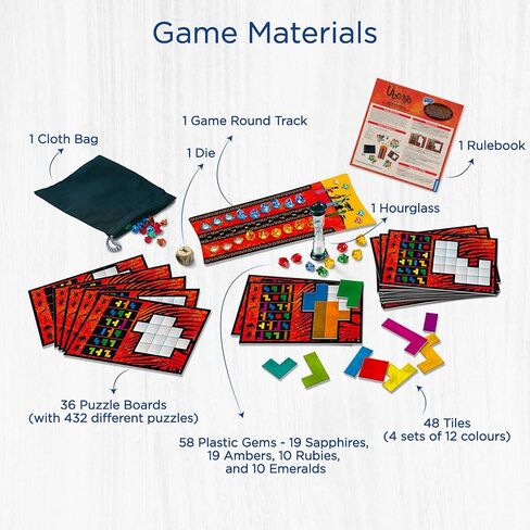 Ubongo The Brain Game to Go | Thames & Kosmos | Fast-Paced, Addictive, and Easy-to-Learn | Convenient Self Contained Carrying Case | Solo Geometric Puzzle Game | for Ages 8 and Up in Kuwait
