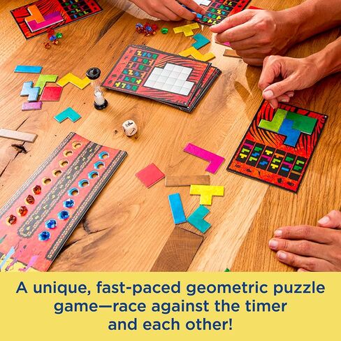 Ubongo The Brain Game to Go | Thames & Kosmos | Fast-Paced, Addictive, and Easy-to-Learn | Convenient Self Contained Carrying Case | Solo Geometric Puzzle Game | for Ages 8 and Up in Kuwait