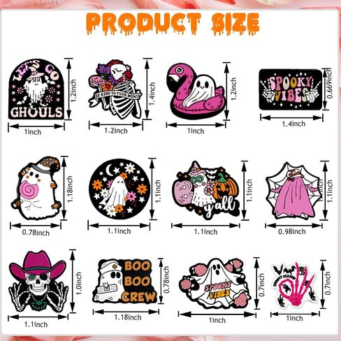 Aweelon13 PCS Halloween Silicone Bocal Beads لصنع الحرف Keychain - 13 أنماطًا ، بما في ذلك تصاميم أشباح اليقطين in Kuwait