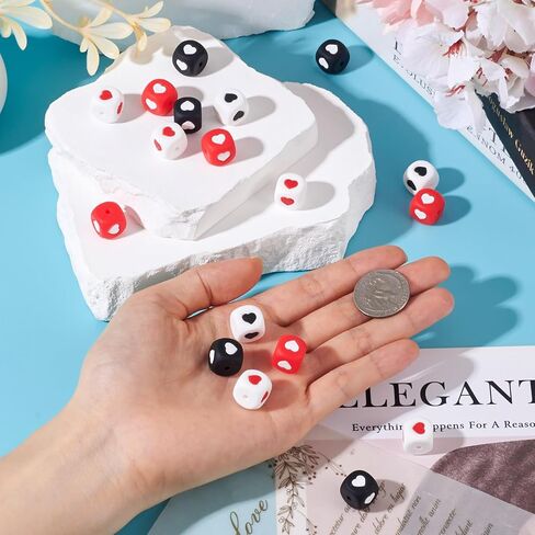 50Pcs White Round Vowel Silicone Beads Disc Coin Black Letter Beads Alphabet Loose Spacer Beads 11.5x4.5mm for DIY Bracelet Necklace Keychain Jewelry Making Set in Kuwait