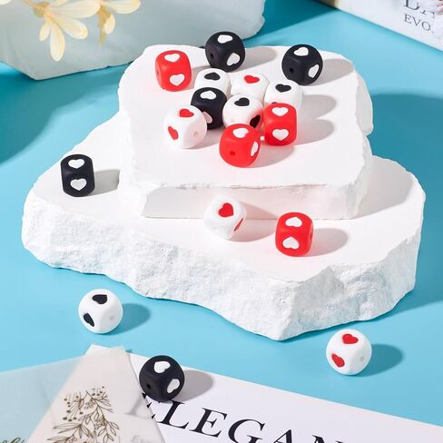 50Pcs White Round Vowel Silicone Beads Disc Coin Black Letter Beads Alphabet Loose Spacer Beads 11.5x4.5mm for DIY Bracelet Necklace Keychain Jewelry Making Set in Kuwait