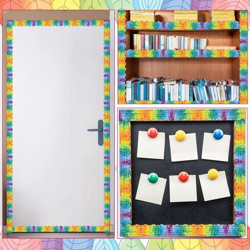 Spiareal 68.9 Feet Scalloped Bulletin Board Border Rustic Farmhouse Home Sweet Rolled Trim with Inspirational Quotes Growth Mindset Motivational for Classroom Boards Wall Decor (Wood Print) in Kuwait