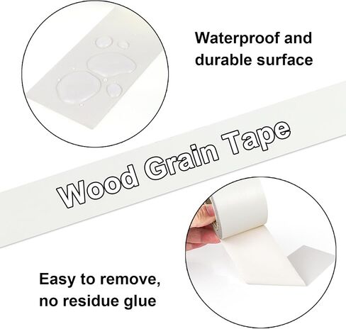 BOMEI PACK Wood Grain Repair Tape,Self Adhesive Repair Patch for Furniture, Floors, Cabinets, Windows, Doors, RV, Home Decor and DIY Projects (1, Black) in Saudi Arabia