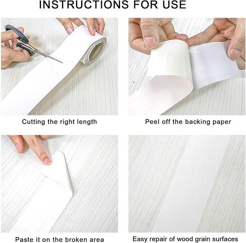 BOMEI PACK Wood Grain Repair Tape,Self Adhesive Repair Patch for Furniture, Floors, Cabinets, Windows, Doors, RV, Home Decor and DIY Projects (1, Black) in Saudi Arabia