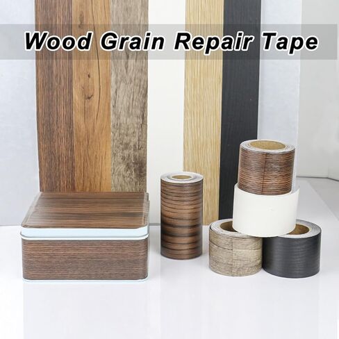 BOMEI PACK Wood Grain Repair Tape,Self Adhesive Repair Patch for Furniture, Floors, Cabinets, Windows, Doors, RV, Home Decor and DIY Projects (1, Black) in Saudi Arabia