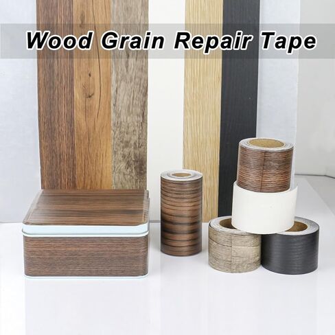 شريط إصلاح الحبوب الخشبية BOMII ، تصحيح إصلاح لاصق ذاتي للأثاث والأرضيات والخزانات والنوافذ والأبواب و RV وديكور المنزل ومشاريع DIY (1 ، أسود) in Kuwait