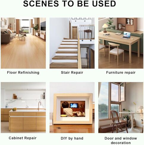 شريط إصلاح الحبوب الخشبية BOMII ، تصحيح إصلاح لاصق ذاتي للأثاث والأرضيات والخزانات والنوافذ والأبواب و RV وديكور المنزل ومشاريع DIY (1 ، أسود) in Kuwait
