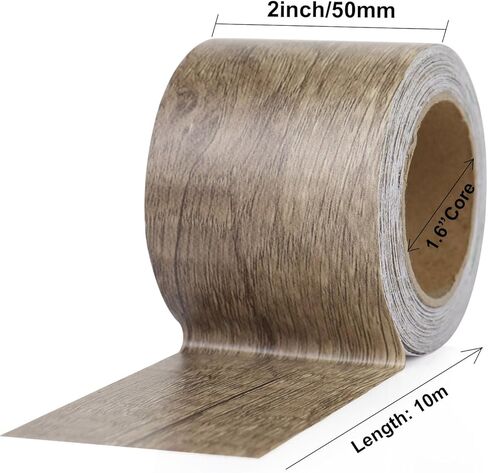 شريط إصلاح الحبوب الخشبية BOMII ، تصحيح إصلاح لاصق ذاتي للأثاث والأرضيات والخزانات والنوافذ والأبواب و RV وديكور المنزل ومشاريع DIY (1 ، أسود) in Kuwait