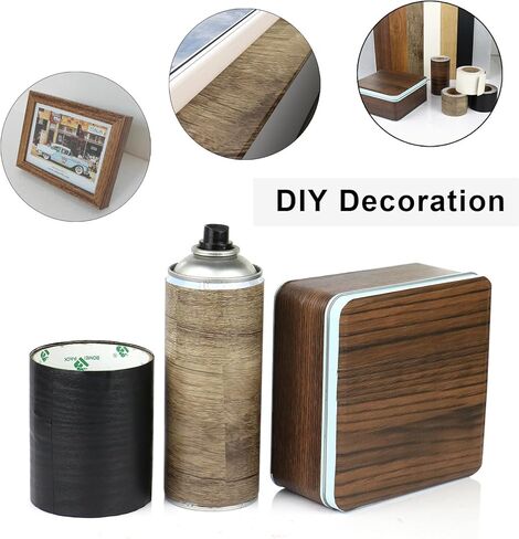 شريط إصلاح الحبوب الخشبية BOMII ، تصحيح إصلاح لاصق ذاتي للأثاث والأرضيات والخزانات والنوافذ والأبواب و RV وديكور المنزل ومشاريع DIY (1 ، أسود) in Kuwait