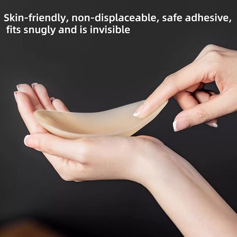 XG Glitter Shoulder Pads for Women's Clothing, Reusable Silicone Women's Shoulder Pads, Anti-Slip Push-Up Enhancers, Invisible and Breathable, 2 Pairs Skin Color in Kuwait