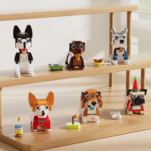 6Pack Party Party Favors Mini Dogs Building-متوافق مع LEGO مجموعة للأولاد 8-14 ، مجموعات بناء الحيوانات الرائعة ، هدية عيد ميلاد الحفلات للأطفال 8-12 (754 ٪) in Kuwait