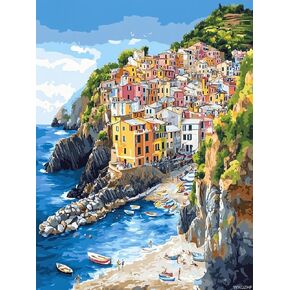 WXQZHF CINQUE TERRE ITALAY 5D Diamond Art Paint