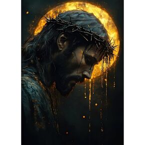 Auremi Jesus Diamond Art Painting Kits, 5D Diamond Painting for Adults Kits, Full Drill Easter Diamond Dots Paintings for Beginners, Diamond Art Painting Kits for Home 30x40 cm