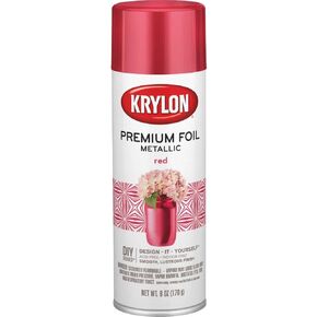 Krylon K01080000 Premium Foil Metallic Spray Paint, Red, 8 oz.