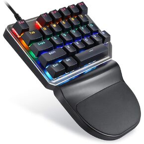 MOTOSPEED Mechanical Numeric Keypad Hot-Swap GATERON Switch Wired Gaming Keypad RGB Backlit PBT Keycap 21 Keys Mini Numpad Portable Keypad Extended Layout(Gateron Blue)