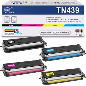 TN-439 TN439 TONRER CARTRIDGE HIVE RIVERT بديل TN439BK TN439C TN439Y مع TN439M HL-L8260CDW HL-L8360CDW MFC-L8610CDW HL-L9310CDW PRINTER