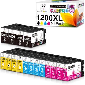 16-Pack Maxify 1200 خراطيش حبر ، استبدال MS Deer المتوافق مع Canon 1200XL PGI1200 XL XL1200 لـ MB2720 MB2120 MB2020 MB2050 MB2320 MB 2720 2120 طابعة (4 أسود ، 4 Cyan ، 4 Magenta ، 4 صفراء)