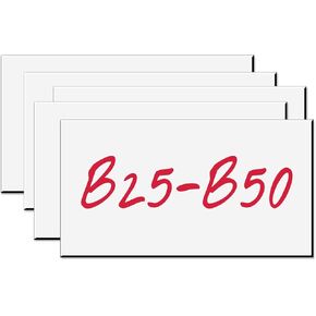 الكتابة على رف مغناطيسي/ملصقات الجرف الأبيض 4 × 2/10/pk - صنع في الولايات المتحدة الأمريكية!