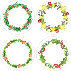 Lucleag Christmas Stickers for Envelopes, Wreath Tags, Gift Boxes, Mason Jars, 200 PCS