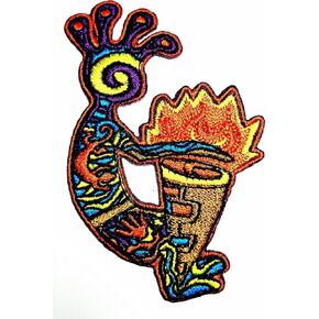 HHO KOKOPELLI الوشم التصحيح بقع DIY ، وتزيين لطيف الخياطة الحديد على الأطفال CRAFT PATCH للأكياس الجينز جينز الملابس