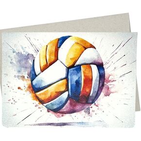 Whitman and Daughter Volleyball Card, Volleyball Birthday Card (1 Premium Card, 5X7 Inch) for Volleyball Coach Thank You Card, Graduation etc - 897