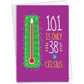 NobleWorks - Milestone Birthday Greeting Card with Envelope (4.63 x 6.75 Inch) - Big Day 101 C2764MBG in Saudi Arabia
