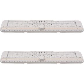 2PCS Paper Cutter Slider, 12 Inch Portable Paper Trimmer, Straight Cutting Guillotine, Cardboard Cutter for Paper Photo Vinyl Label Coupon Craft Paper(White)