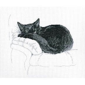 RTO Counted Cross Stitch Kit 10.5"X9.25"-Among Black Cats (14 Count)