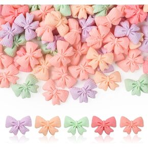 Hanycon 100pcs راتنج القوس ألوان متنوعة Mini Bowknot Bowback Bow لمقاطع شعر الزفاف ، فستان ملحقات DIY حفل زفاف التزويد