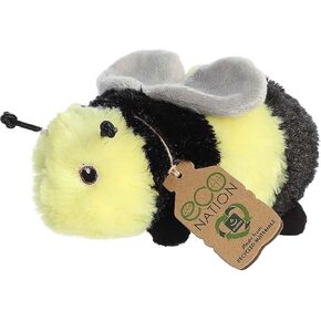 Aurora® Made بشكل مسؤول عن Eco Nation ™ Eco Softies ™ Bumblebee المحشو - مثالي لمغامرات وقت اللعب - مثالي لأعياد الميلاد أو لمجرد - الصفراء 8 بوصات