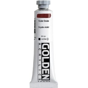 Heavy Body Acrylics by GOLDEN, Violet Oxide, 2 fl. oz. Tube, Professional Acrylic Paint, Opaque