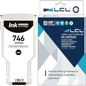 LCL متوافق 746 Photo Black 300 مل من خرطوشة الحبر (P2V82A) لـ HP 746 DesignJet Z6 & Z9+ طابعة كبيرة التنسيق (حزمة واحدة)