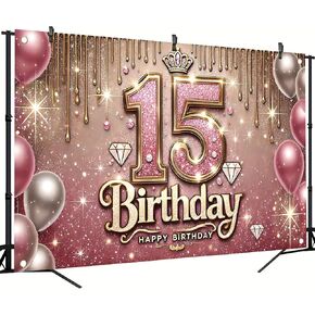 Pink and Gold 2nd Birthday Backdrop Princess Theme Party Decoration Elegant Floral Balloon Banner for Girls Second Birthday Photo Booth Background 71 x 43 inch in Saudi Arabia