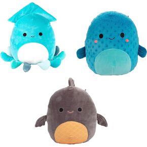 Squishmlows 10 بوصة السلطعون والأسماك والسلاحف 3 -Squish Pack - احصل على ثلاثة Jazwares الرسمية 10 بوصة لأقل - لعبة حيوانية ناعمة ومحشوة - هدية عيد الفصح للأطفال والبنات والفتيان