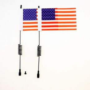 Huwaimi 1/8-1/10 RC هوائي مع US FLAG RC CAR PARTS RC DERICATION لـ 1: 8-1: 10 RC Crawler AXIAL SCX10 90046 TRX-4 TRX4 D90 D110 Tamiya CC01 (2PC 195mm/7.68inch)