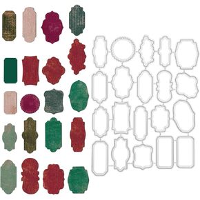 20Pcs Cutting Dies for Card Making 3D Backgrounds Frame Metal Cutting Die for Scrapbooking Various Shapes Die Cuts Embossing Tools for Wedding Party Decorations