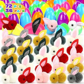 لعبة Easter Easter Egg Fulers مع 36 Pack Bunny Plush Toys Mini Stuffed Animals Surprise Drisk Inside Inster Basket Stuffers Egg Hunt Party For For Choodlers ، Kids ، Boys ، Girls