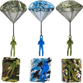 6pcs toy parachute toy ، camo parachute men toy tangle tangle free remrowing reming ream refl