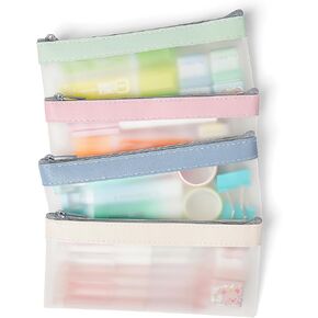 Jutorosy 2 Pack Pencil Case Zipper Pencil Pouch ، و Clear Clear Clear Pen Bag Bag Bag Bag storage storage for Office Cosmetics Makeup Travel Accessories