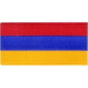 Armenia Flag Astrided Patch Armenian Iron on Sew on National Emblem