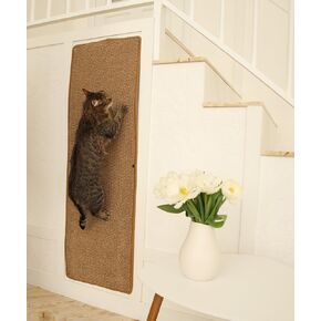Cat Wall Climbing Carpet - Cat Wall متسلق 50 "× 17" مع أظافر ثابتة - خدش جدار السجادة للقطط الداخلية | تسلق السجاد الجدار | حصيرة الخدش.