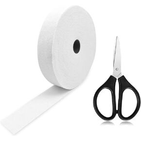 2 Roll Jelly Roll Batting Strips, 2 1/2 Inch Total 70 Yards Cotton Blend Fleece Batting with Scissor for Jelly Roll Rugs,Braided Rug,Throw Rugs,Purses