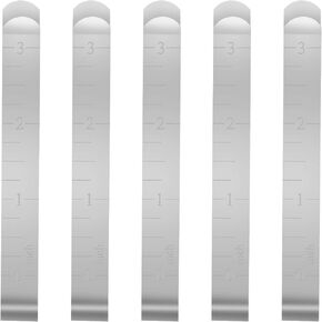 6 Pieces 3 Inch Stainless Steel Hemming Clips Measurement Ruler Sewing Marking Pinning Quilting Supplies for Hemming Clothing Curtains