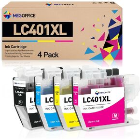 استبدال خرطوشة الحبر المتوافقة مع خراطيش الحبر LC401XL LC401 LC 401 XL عائد High For Brother MFC-J10DW MFC-J1012DW MFC-J1170DW الطابعة (4 حزمة ， سوداء سايان الأصفر)