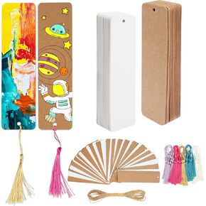 SWATOM 141 PCS Paper Parkks Flagks لتزيين 70 مجموعات CARDSTOCK DIY مرجعية كبيرة للأطفال مع مجموعة مرجعية ، 5 شرابات ملونة وخيوط خيوط لمشاريع الفصول الدراسية